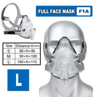 Full Face Mask F1A pour le traitement du ronflement et du sommeil CPAP connecter le tuyau Facial avec clip de serre - tête réglable