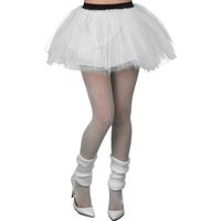 Tutu blanc femme - Marque - Modèle - Taille unique - Deux superpositions de tulle - Accessoire de déguisement