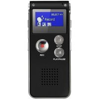Dictaphone Numérique 8GB Enregistreur Vocal Audio Portable LCD Ecran Ultra-Mince Connexion PC Lecteur MP3 Mémoire Interne R214