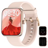 Montre Connectée Femme Appels Bluetooth 1.8" Smartwatch Fréquence Cardiaque Montre Intelligente pour Android iOS