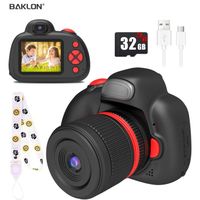 Appareil Photo pour Enfant,28MP Caméra vidéo numérique avec selfie,cadeaux d'anniversaire, jouets pour enfants,32G Carte