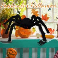 Décoration d'Halloween en forme d'araignée, araignée géante pour l'extérieur, décoration de fête d'Halloween (150 cm)