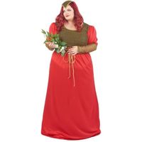 Déguisement grande taille médiéval rouge femme