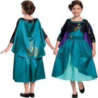 Costume de Carnaval Disney Frozen Anna - Marque Disguise - Taille 109-123 cm - Couleur Bleu