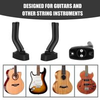 Support Mural pour Guitare Support de Guitare 2 Pack Compatible avec Acoustique Basse Electrique Banjo Ukulele Fiddle