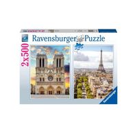 Puzzle 2x500 pièces - En visite à Paris - Puzzle adultes Ravensburger - Dès 10 ans - 17268