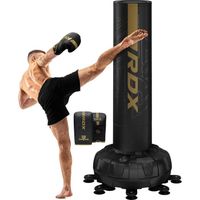 RDX Sac de frappe autoportant pour adultes, 1,85 mètre, sacs de frappe debout avec gants d'entraînement, MMA, Dore
