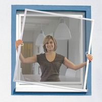 YUENFONG Moustiquaire pour fenêtre - Cadre en aluminium - Sans perçage ni vis - Blanc - 120 x 140 cm