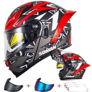 Casque Moto Modulable Intégral Double Visière Pour Scooter Chopper Casque Moto Modulable Intégral Double Visière Pour Scooter Chopper