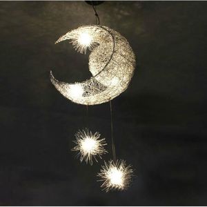 PLAFONNIER Plafonnier LED - Pendentif étoile de lune - Pour chambre d'enfant