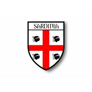 2 Stickers Autocollants Plaque Immatriculation Sardaigne - Drapeau Régional - Vinyle Durable 5-7 Ans