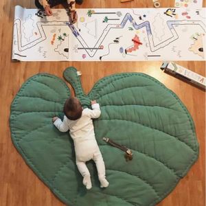 Feuilles de jeu pour bébé Tapis Sleeping Mat Crawling Couverture en coton doux rose Pad