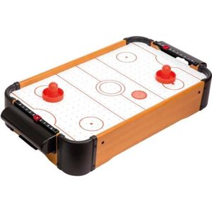 AIR HOCKEY Jeu de table Air Hockey - PZL CONCEPT - Mixte - Intérieur - Marron - 56 x 30,5 x 10 cm - 2 ans de garantie