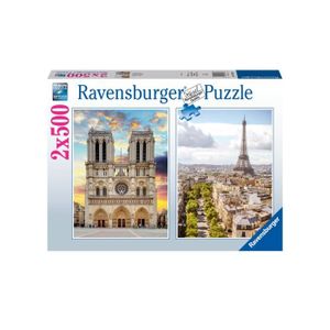 PUZZLE Puzzle 2x500 pièces - En visite à Paris - Puzzle a
