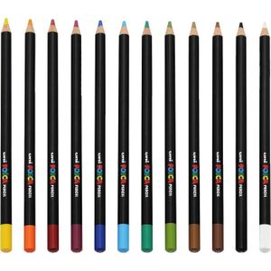 CRAYON DE COULEUR Posca Uni Lot de 12 crayons de couleur professionnels à l'huile et à la cire KPE-200321