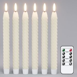 Mavandes bougies vacillantes sans flamme, deux télécommandes, 19CM