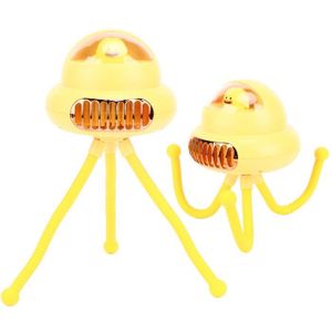 VENTILATEUR LAM-Ventilateur de poussette jambes de pieuvre pliable lame multifonction portable 3 vitesses (jaune)