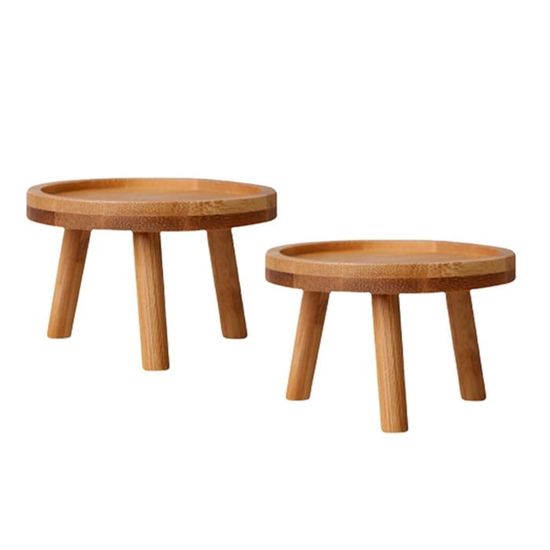 Tabouret Bohème JAHIINA En Eucalyptus Et Fibre De Palmier - 30 Cm, Beige