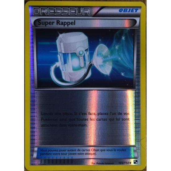 CARTE POKEMON SUPER RAPPEL 103//114 HOLO REV NEUVE