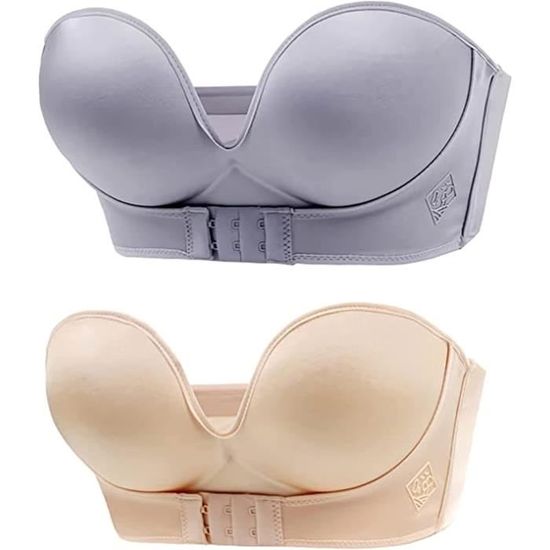 Strapless Front Buckle Bra,Wing Shape Lnvisible Strapless Padded,Wireless  Sexy Anti-Slip Invisible Lift Bras,For Low-Waisted [u5126] - Achat / Vente Strapless  Front Buckle Bra5126 - Cdiscount
