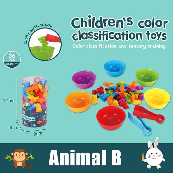 Lot De 2 Pinces En Bois Montessori - Outil Motricité Fine Pour Enfants - Sécurisé, Développe Coordination Main-œil