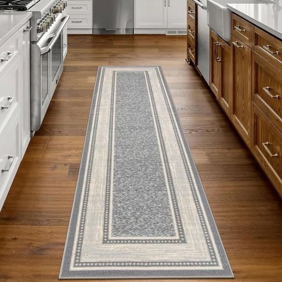 Tapis De Couloir Ottomanson Ottohome 57x210 Cm - Rouge, Antidérapant, Nylon - Design Treillage