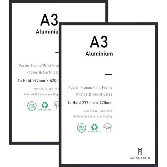 Lot De 2 Cadres Certificat Bois Rustique Noyer Vintage – Format Lettre US 21,6×27,9 Cm Avec Verre HD