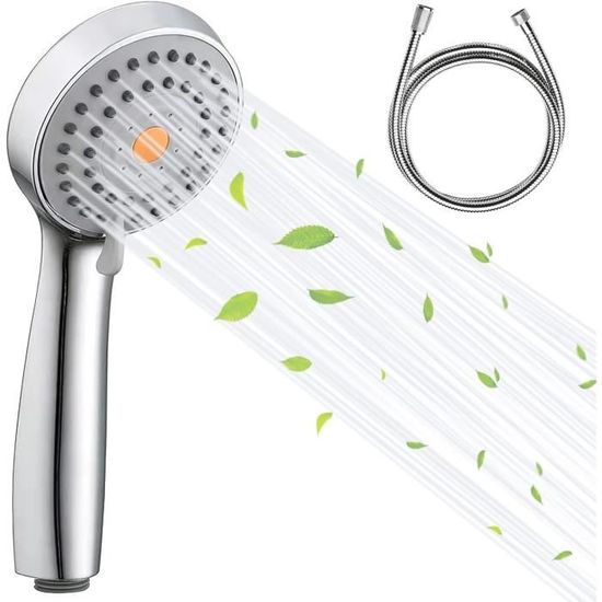 ZITFRI Pommeau De Douche Haute Pression 7 Modes De Bain Avec Tuyau 2 M Et Support