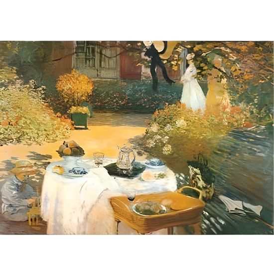 Puzzle Monet Claude - Le déjeuner - 1000 pièces - Multicolore - 68 x 47 cm