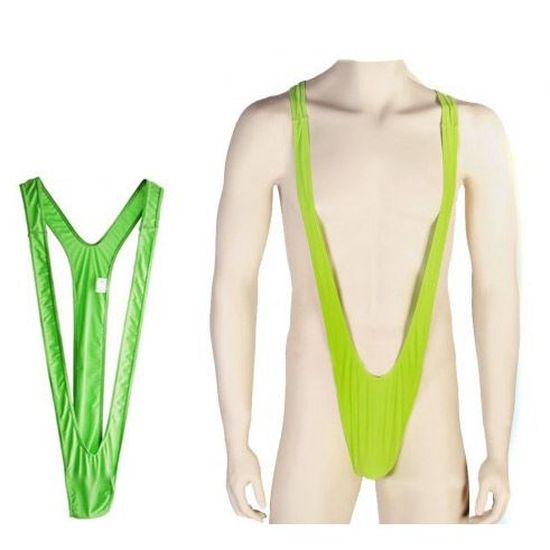 Mankini pour homme - Bikini borat maillot de bain - Vert - Nylon