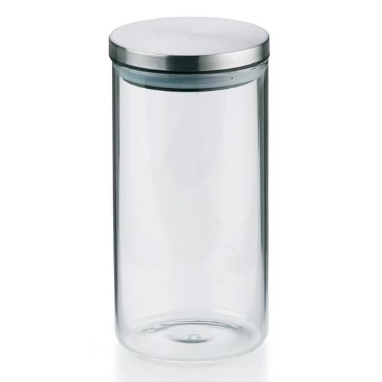 MUXHEL 1 800 ml Boîte à café hermétique avec fenêtre transparente - Boîte à café en acier MUXHEL 1 800 ml Boîte à café hermétique avec fenêtre transparente - Boîte à café en acier