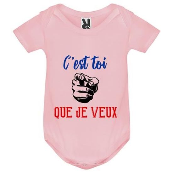 Body Bebe Bebe Fille Rose C Est Toi Que Je Veux Rose Cdiscount Pret A Porter