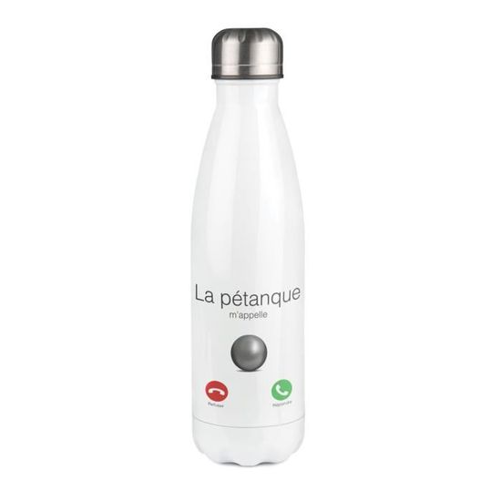Bouteille isotherme en acier inoxydable double paroi 500 ml (couleur métallique