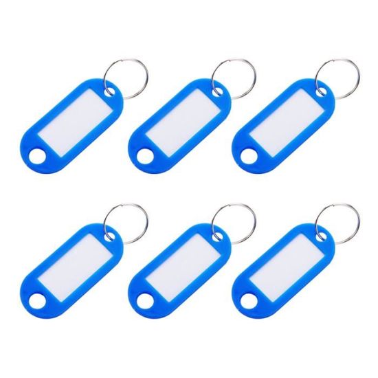 Lot De 40 Porte-clés étiquettes Q Connect - Coloris Aléatoires - En Plastique - Format 55x30 Mm