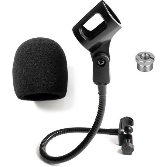 Support Microphone à Col De Cygne – Flexible à 360°, Pince De Table – Diamètre Clip 38 Mm – Pour Streaming, Conférence, Chant