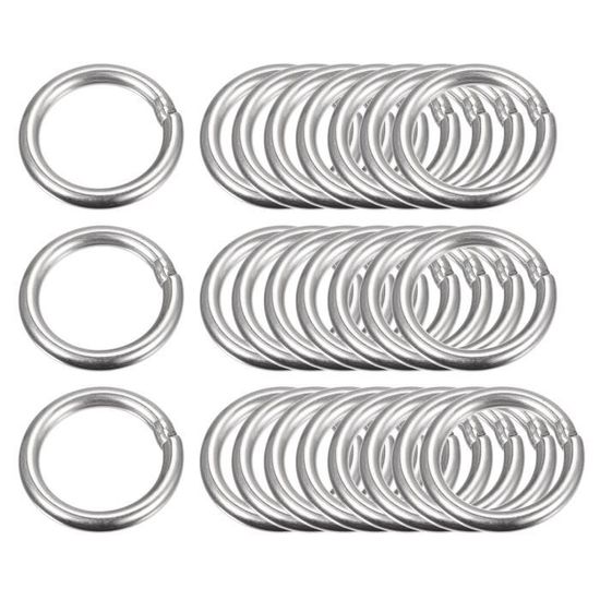 6 Anneaux Soudés Inox 316 - 30mm Diamètre Interne, 4mm Épaisseur, Charge Lourde Et Résistants
