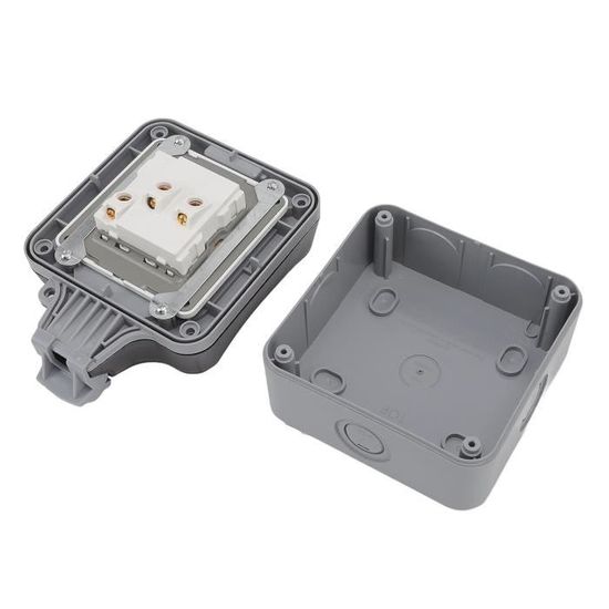 Masterplug WP42 Interrupteur Extérieur Double IP66 – 20A, Résistant Aux Intempéries, Garantie 25 Ans
