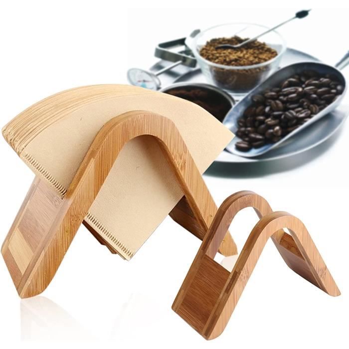 Porte-filtre à café en bois avec support stable - ZJCHAO - Cute Cake