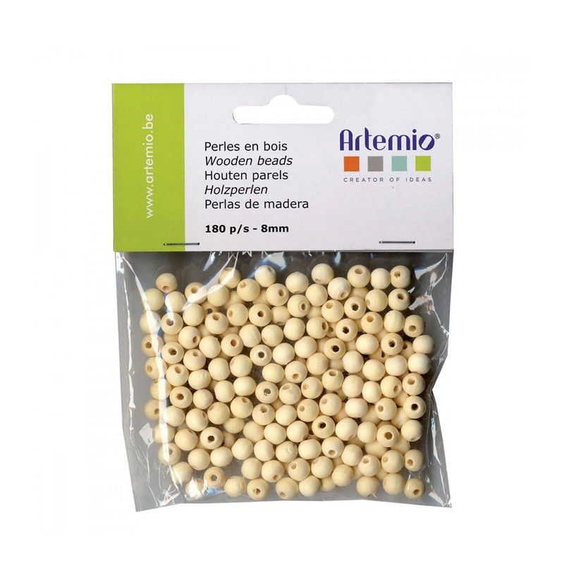 ARTEMIO 180 Perles en Bois 8 mm