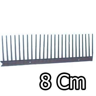 Closoir, peigne L=1m, H=8cm noir. Accessoire de protection de la couverture-toiture. Grille, Stop piafs, pare moineau.