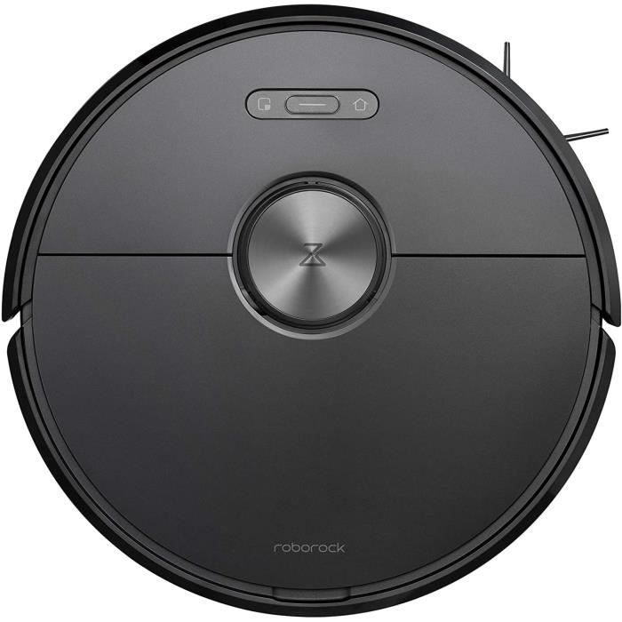 Xiaomi Aspirateur connecté X-RSD0009GL, Roborock Robot aspirateur Noir S6, sans Sac, Rond, 0,48 L, 58 DB, Tapis, Sol Dur, 150 min d'