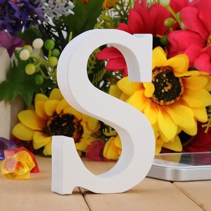 DIY Lettres en Bois Décoration d'anniversaire et Mariage Loisirs Créatifs Golphabet Ornements en Bois-S Go48932