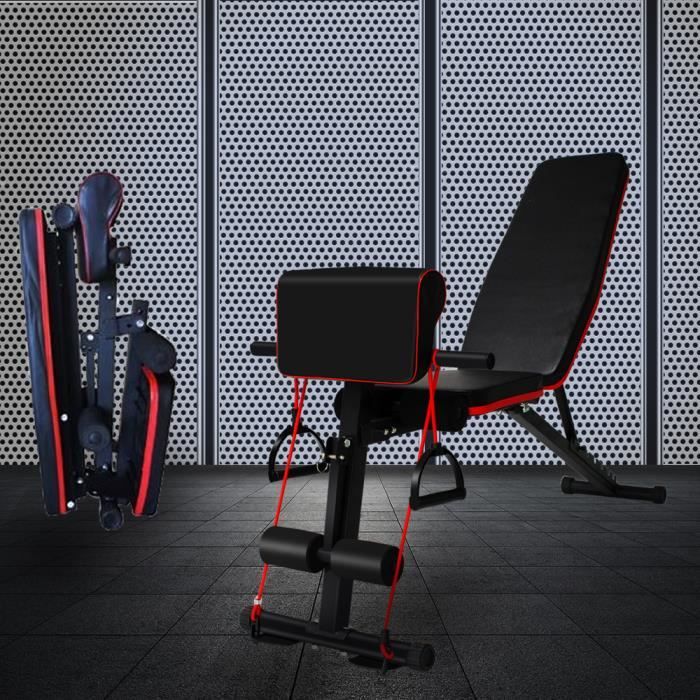 Goble Banc de musculation pliable banc 4en1 pour l'entraînement à domicile