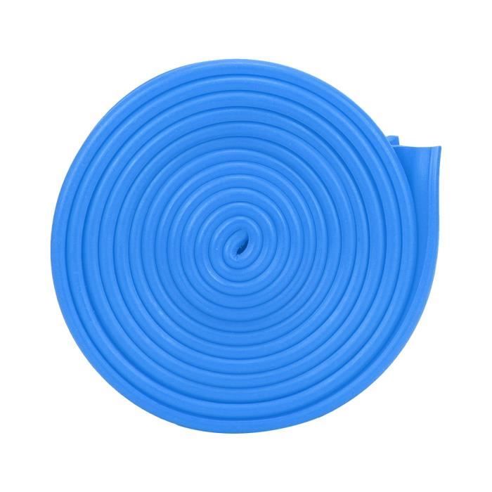 2.5 m / 8.2ft longueur 4 cm / 1.57in largeur bande de tension élastique ceinture résistante à l'étirement fitness (bleu)-CHD