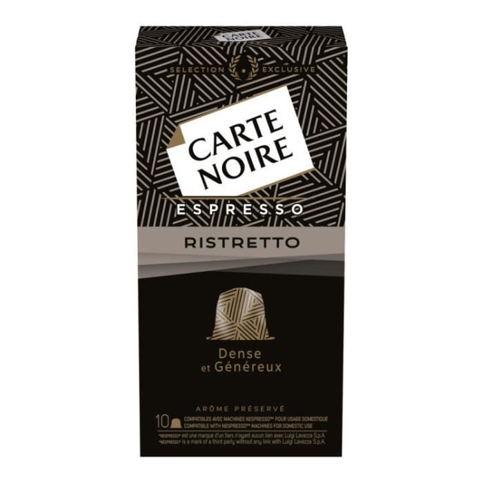 Café Capsules Espresso Ristretto Boîte de 10 capsules. Carte Noire