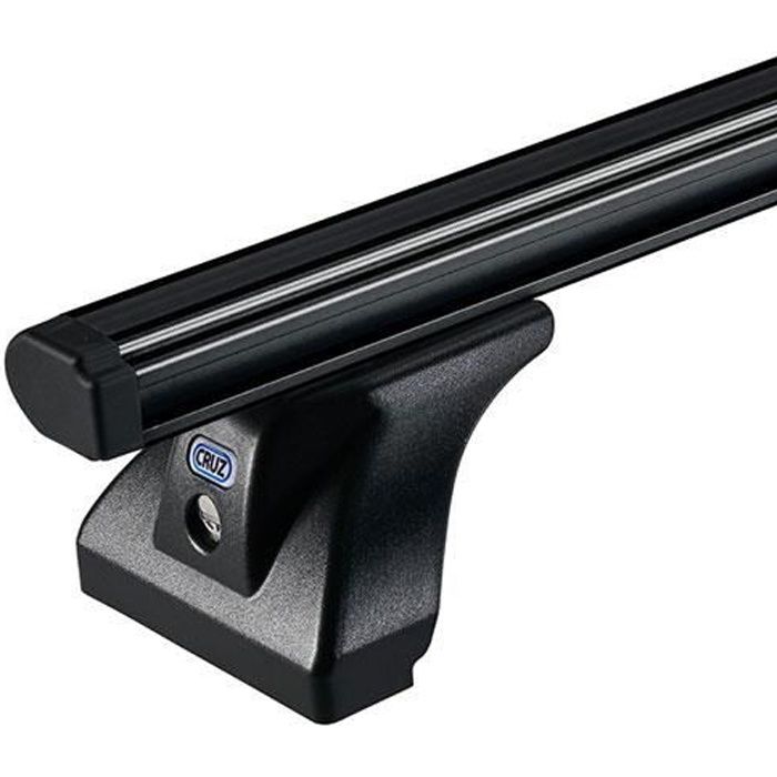 Barres de toit universelles Cruz utilitaire Alu Cargo Dark A 100Kg Renault Trafic II Court - 3665597732689