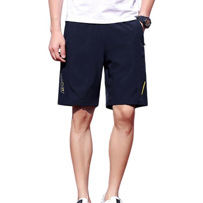 Short Sport Homme Pantalon Court Décontracté Respirant Séchage Rapide pour Jogging Entraînement Gym Fitness Casual Basketball