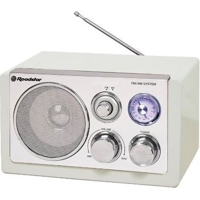 ROADSTAR HRA-1200WWH RADIO PORTABLE BLANC