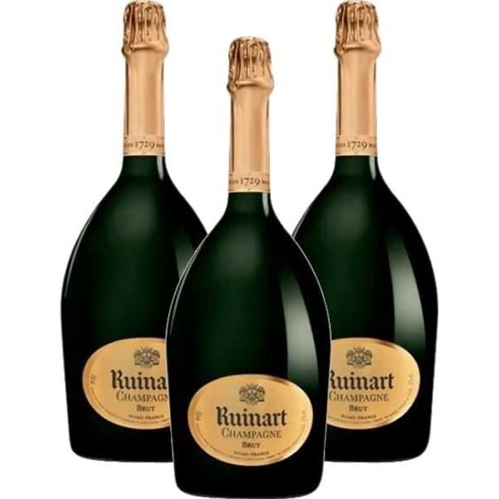 Lot de 3 Champagne Ruinart Brut 75 cl