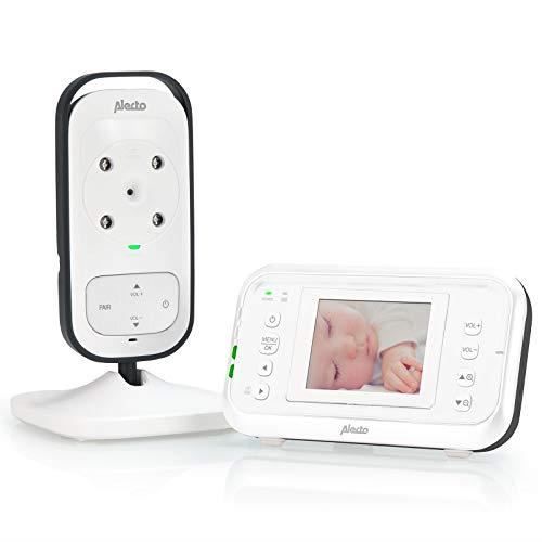 Alecto Babyphone DVM-73 avec caméra et écran couleur 6 cm, grande portée (100% anti-interférence) jusqu'à 300 m, avec fonction inter